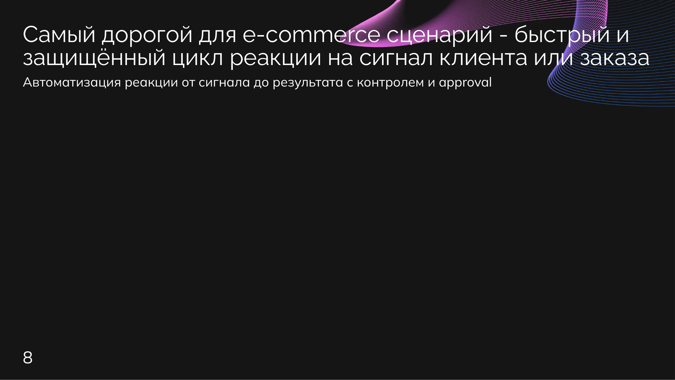 E-commerce: Реакция на клиента и заказ