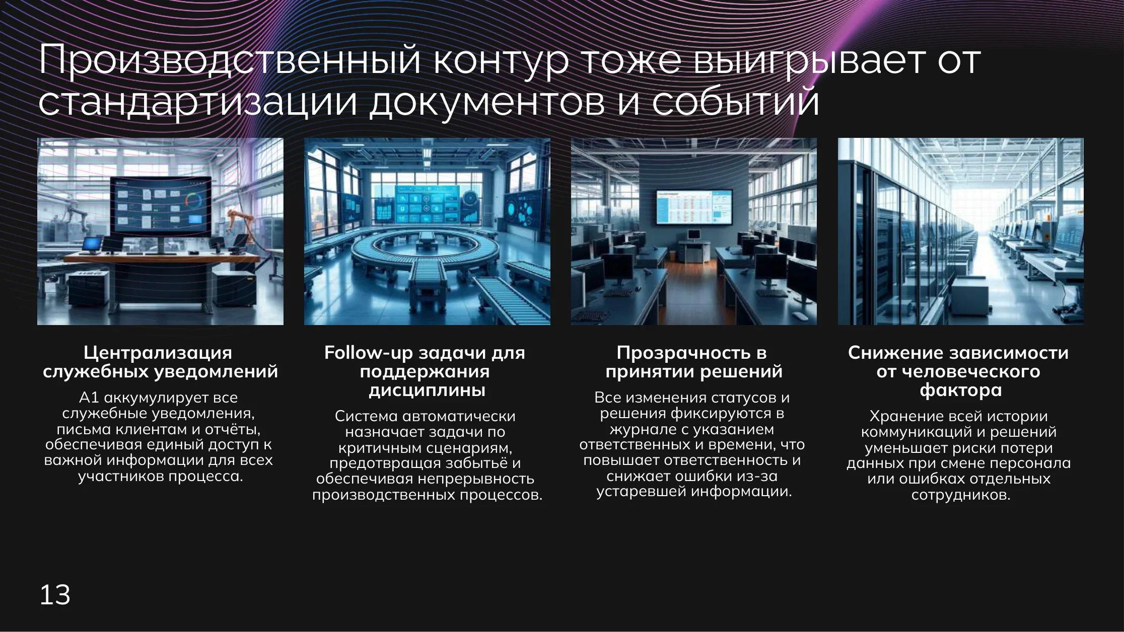 Производство: Сервисные уведомления